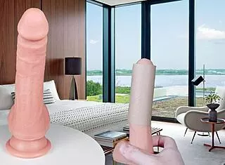 archer fukena realistic dual density silicone dildo throbs