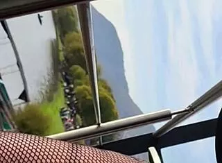 latina bbw's shaved fat pussy flashes upskirt no panties at bar!