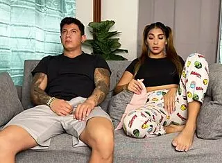we watched porn with stepsis then she rode my cock cowgirl 😍💦 creampie in dorm juicy pussy!!