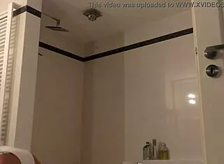 Bathroom Voyeur Catches Petite Teen Tits