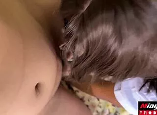 Thai Schoolgirl Sucks Monster Cock For Creampie Fill