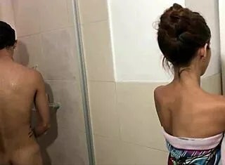 after her steamy shower this ebony latina goddess dirty talks me into homemade orgasm sex