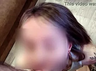 Juicy Close-Up POV Blowjob By Cute Tattooed Blonde Babe
