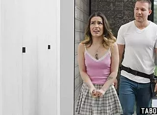LOCKSMITH UNLOCKS VIRGIN TEEN CHANEL CAMRYN'S CHASTITY BELT FOR HARD SPANKING