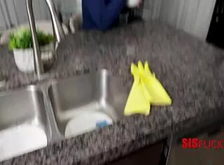 step sis and step grandpa risk scandal caught naked