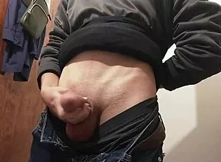 skinny guy squeezes thick tasty cum from monster cock solo