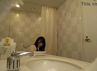 japanese milf cosplayer bares huge natural tits for hotel photoshoots