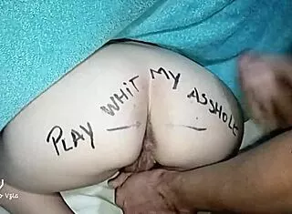 Daddy play with my juicy asshole and big pussy lips