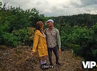Vip4k. Crazy Hiker Girl Fucks Hard Outdoors Forest Pickup