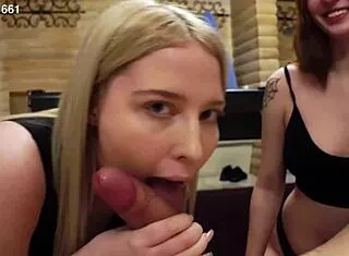 College threesome erupts on billiards with Kira and Emma
