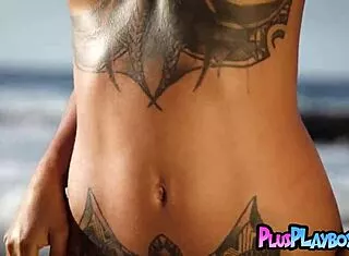 Curly Ebony Jossa Nova Strips Rips Clothes Big Ass Exposed