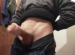 skinny guy squeezes thick tasty cum from monster cock solo