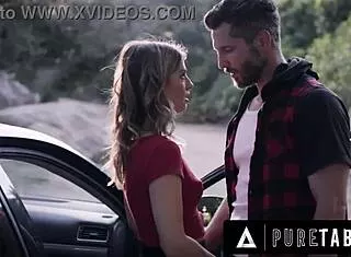 desperate hitchhiker kristen scott seduces criminal with sloppy doggystyle beaver lick