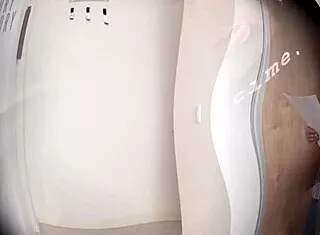 Rough fuck pounds tattooed secretary slut's shaved pussy hard.