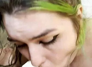 Goth Nikki Greaves Deepthroats Massive Cock in Hot POV Suck