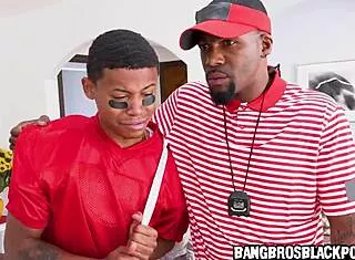 black teen 18+ walks in on stepmom slurping coach's big black cock 😈 wrong hole next??!?