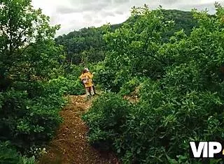 Vip4k. Crazy Hiker Girl Fucks Hard Outdoors Forest Pickup