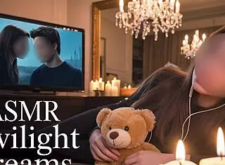 asmr teen moans wildly while stuffing huge dildo in wet pussy