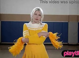 can you handle this petite blonde milf cheerleader stripping her big juicy ass?