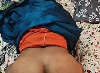 Eighteen-Year-Old Indian Beauty Seduces Owner with Big Tits Ass Lick