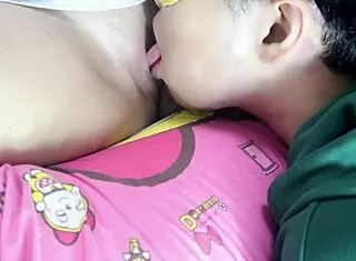pussy licked till she screams and squirts room shaking