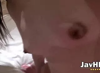 Akari Sonemoto bows shaved pussy to coworker