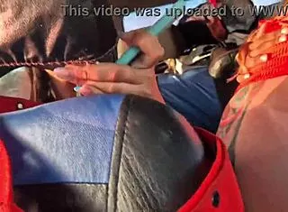 Uber rides turn slutty with moving car bangs