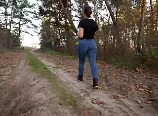 wanna worship this teasing milf ass shaking in tight blue jeans up close?