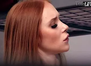 Horny Redhead Lenina Crowne fucks stranger bent over doggystyle hostel!
