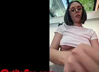 cute petite latina slut rides her monster dildo to orgasm!