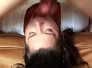 taboo milf throat fuck gagging on cum load 😈💦