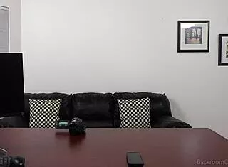 two hot redhead babes get all holes pounded rough in casting threesome creampie chaos
