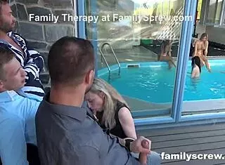 Fucked up family wildest pool party! 😈🏊