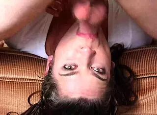 taboo milf throat fuck gagging on cum load 😈💦