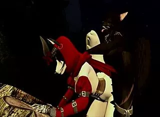 rough monster futanari furry pounds little red riding hood in forest