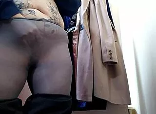 stepmom's horny wet pussy pounded hard in fitting room