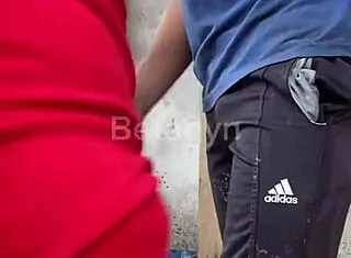 Builder pounds married redhead neighbor hard at worksite