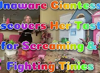 Giantess Crushes Screaming Tinies in Wild Fight