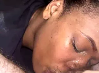 ebony stripper dirtymoufpiece begs for rough anal creampie facial