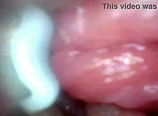 Extreme Close-Up Bbw Slave's Swollen Pussy Lips Creampie Filled