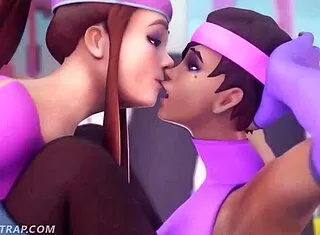 sombra facesits brigitte during their naughty boob workout