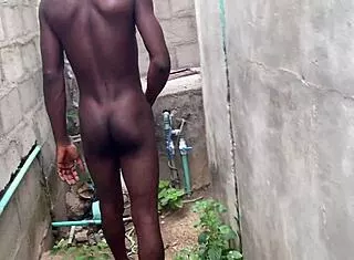 gf bent over for outdoor blowbang on monster bbc!