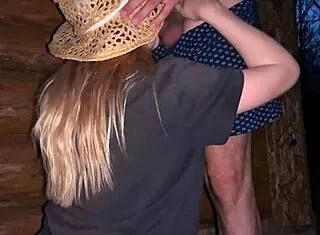 pregnant milf gets fucked doggystyle at the barn creampie finish 😏🐄💦