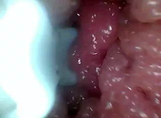 Extreme Close-Up Bbw Slave's Swollen Pussy Lips Creampie Filled