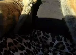 cheating wife fur-coat shopping sucks husbands friend cock outdoor then takes it deep