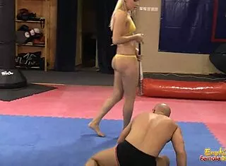 mistress regulates slave using baseball bat hard