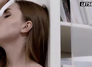 horny stepsisters lena reif and liya silver sensual pussy licking kiss!