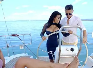 Honey Demon & Kesha Ortega's boat threesome gets wild 😈💦👅
