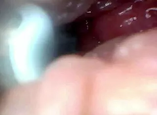 Extreme Close-Up Bbw Slave's Swollen Pussy Lips Creampie Filled