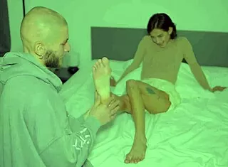 fan indulges foot fetish riding veronica leal's perfect soles